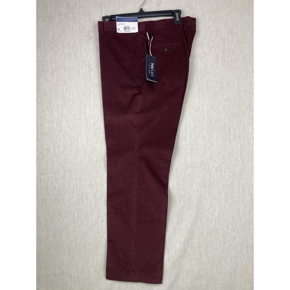 Tommy Hilfiger Men's Modern-Fit Stretch Corduroy Pants Burgundy 36x29 NWT E04398 - Picture 6 of 7